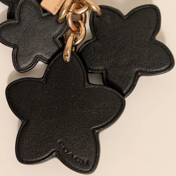 Rare COACH Wildflower Mix Floral Leather Bag Charm - Picture 7 of 7